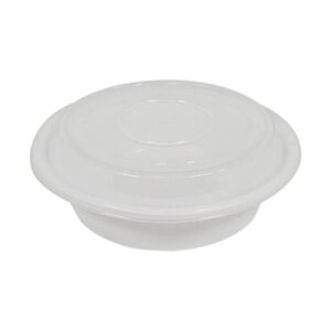 Value+ - 6" Plastic Container Sets Round - White - 918W