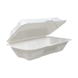 Eco-Craze - Hot Dog - 8.45"x4.72"x2.77" - Bagasse Clamshell Container
