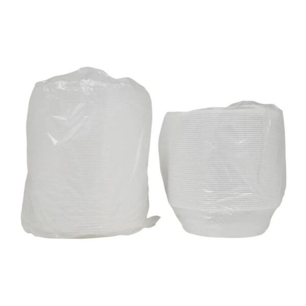 Value+ - 6" Plastic Container Sets Round - White - 918W - Image 2