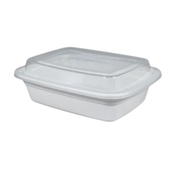 Value+ - 12oz Rectangle Plastic Container - White - Image 2