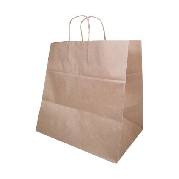 Eco-Craze - 14x10x14" Kraft Paper Bags - Twisted Handle - Image 2