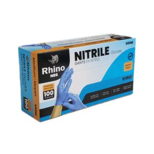 Rhino - NB6 - Blue Nitrile Gloves - Medium - 600M