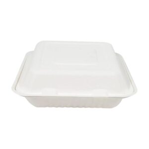 Eco-Craze - 9X9 Bagasse Clamshell Container