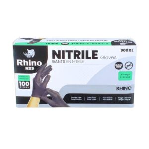 Rhino - NX9 - Black Nitrile Gloves - PF - Extra Large - 900XL