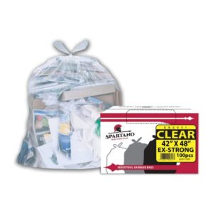 Spartano - Garbage Bags - Ex-Strong - Clear - 42"x48"